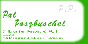 pal poszbuschel business card